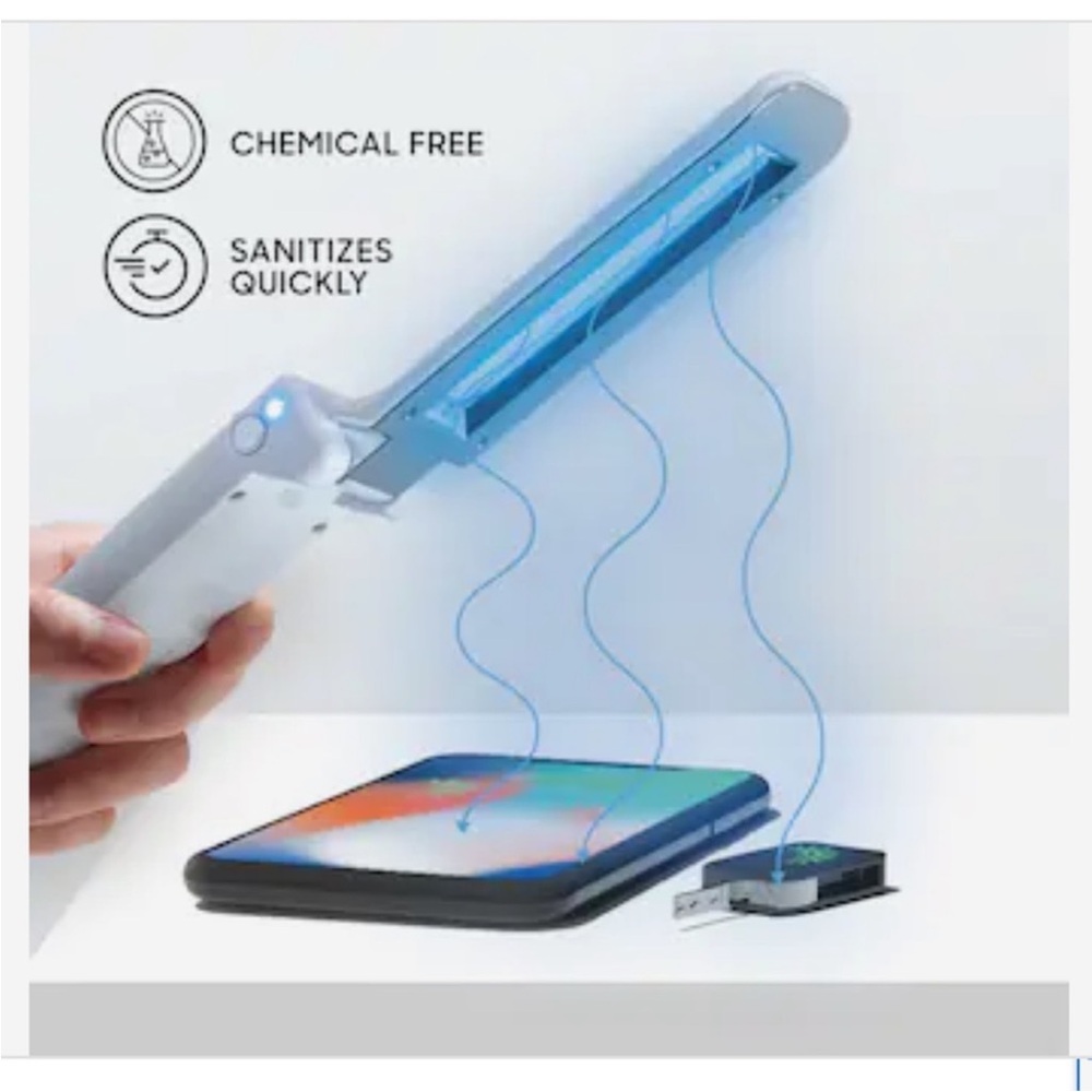 Portable UV Sanitizer Wand - White